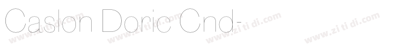 Caslon Doric Cnd字体转换
